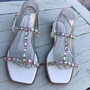 BCBGenerations Jeweled With Crystal Strappy  Sandals
